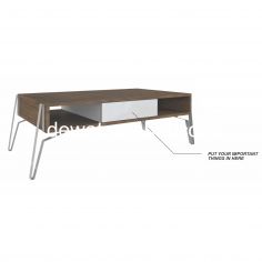 Coffe Table  - EXPO  CT 1204 / Mattwood - White 